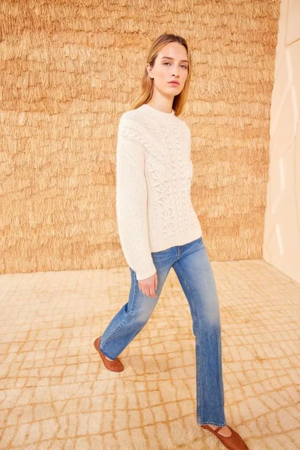 Osian Pullover Cowrie Women Ulla Johnson Knits Osian Pullover Cowrie Women Ulla Johnson Knits