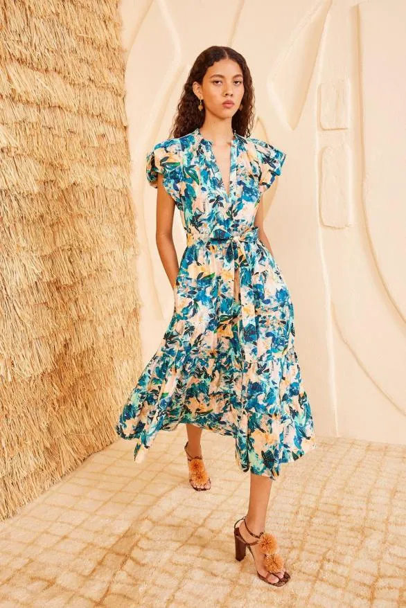 Ottilie Dress Delphinium Women Ulla Johnson Dresses Ottilie Dress Delphinium Women Ulla Johnson Dresses