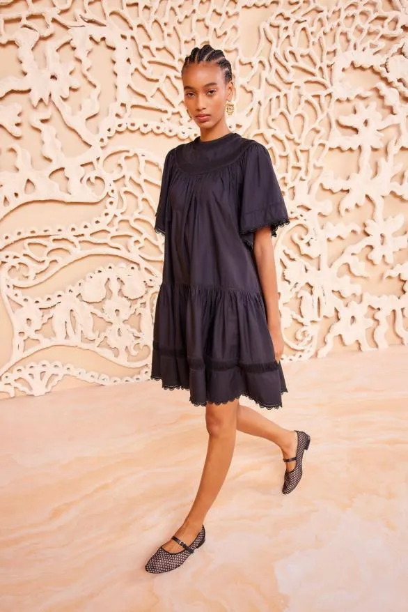 Oumi Dress Noir Women Ulla Johnson Dresses Oumi Dress Noir Women Ulla Johnson Dresses