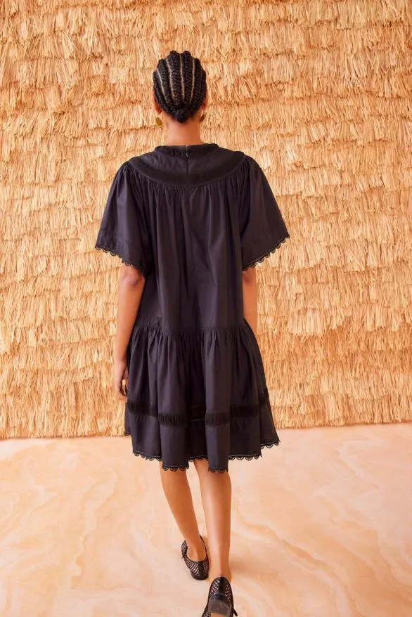 Oumi Dress Noir Women Ulla Johnson Dresses Oumi Dress Noir Women Ulla Johnson Dresses