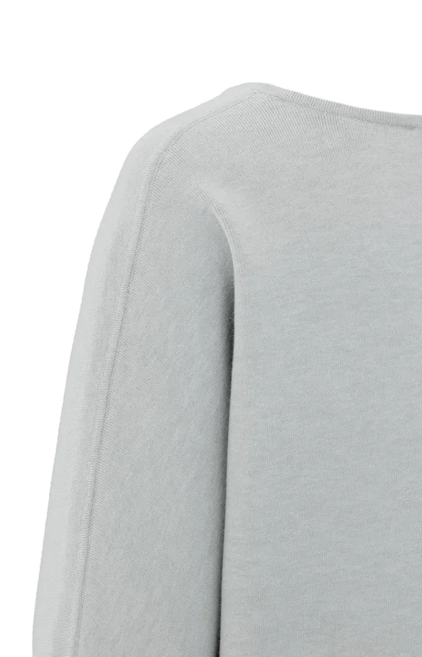 Oversized Sweater With Vneck And Long Sleeves Harbor Mist Grey Women YAYA Sweaters Oversized Sweater With Vneck And Long Sleeves Harbor Mist Grey Women YAYA Sweaters