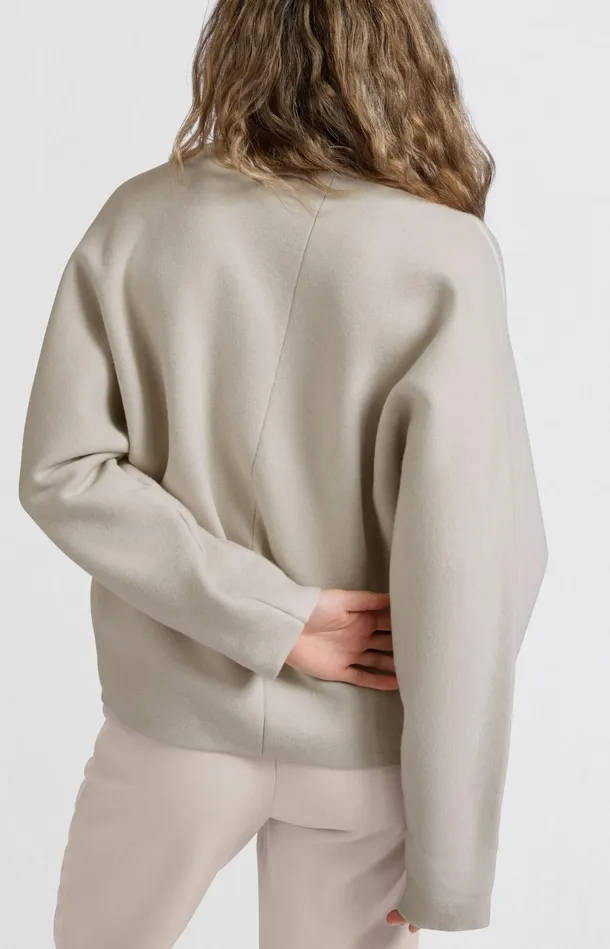 Oversized Sweater With Vneck And Long Sleeves Pumice Stone Beige Women YAYA Sweaters Oversized Sweater With Vneck And Long Sleeves Pumice Stone Beige Women YAYA Sweaters