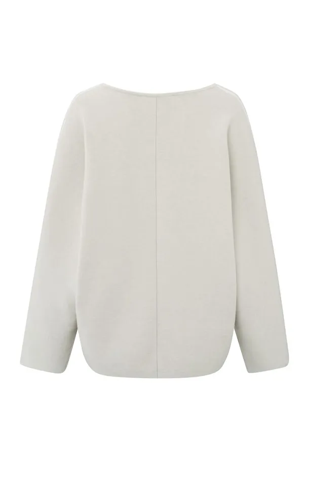 Oversized Sweater With Vneck And Long Sleeves Pumice Stone Beige Women YAYA Sweaters Oversized Sweater With Vneck And Long Sleeves Pumice Stone Beige Women YAYA Sweaters