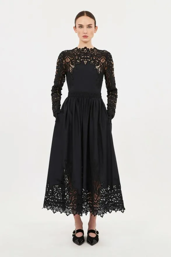 Palermo Dress Noir Women Ulla Johnson Dresses
