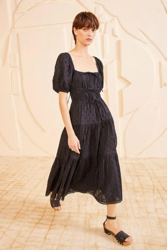 Palma Dress Noir Women Ulla Johnson Dresses Palma Dress Noir Women Ulla Johnson Dresses