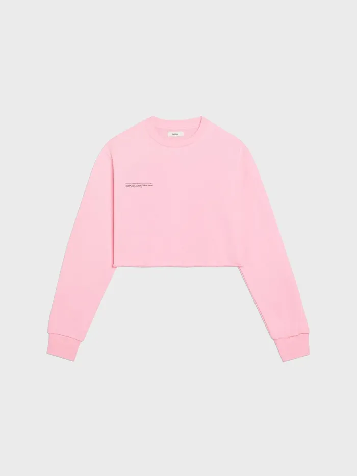 PANGAIA 365 Cropped Sweatshirt Sakura Pink Women Sweatshirts