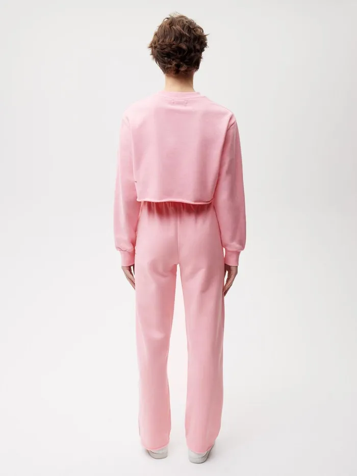 PANGAIA 365 Cropped Sweatshirt Sakura Pink Women Sweatshirts