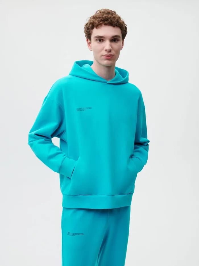 PANGAIA 365 Seasonal Hoodie Peacock Blue Women Hoodies