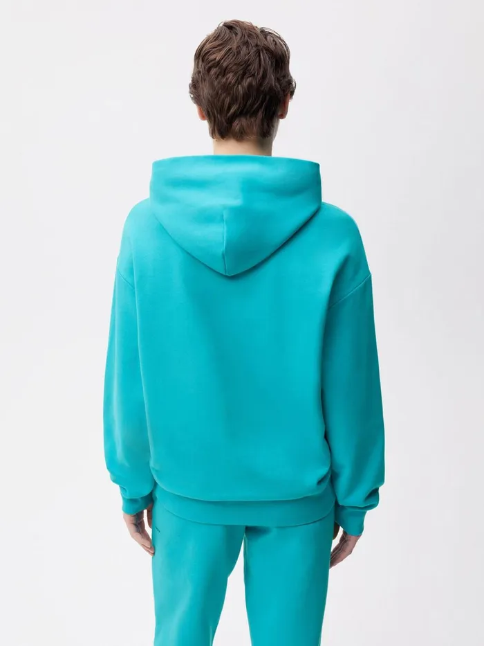 PANGAIA 365 Seasonal Hoodie Peacock Blue Women Hoodies