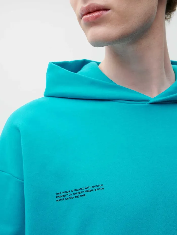 PANGAIA 365 Seasonal Hoodie Peacock Blue Women Hoodies