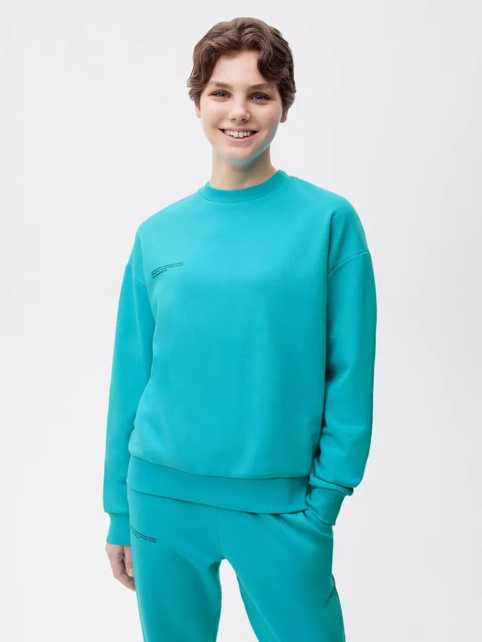 PANGAIA 365 Seasonal Sweatshirt Peacock Blue Men Sweatshirts