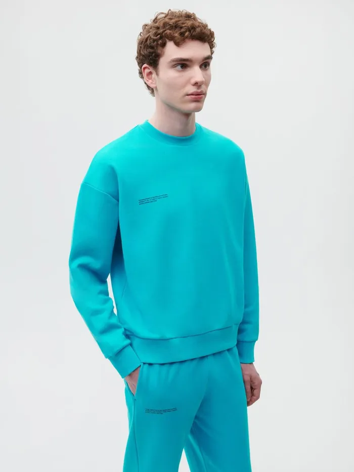 PANGAIA 365 Seasonal Sweatshirt Peacock Blue Men Sweatshirts