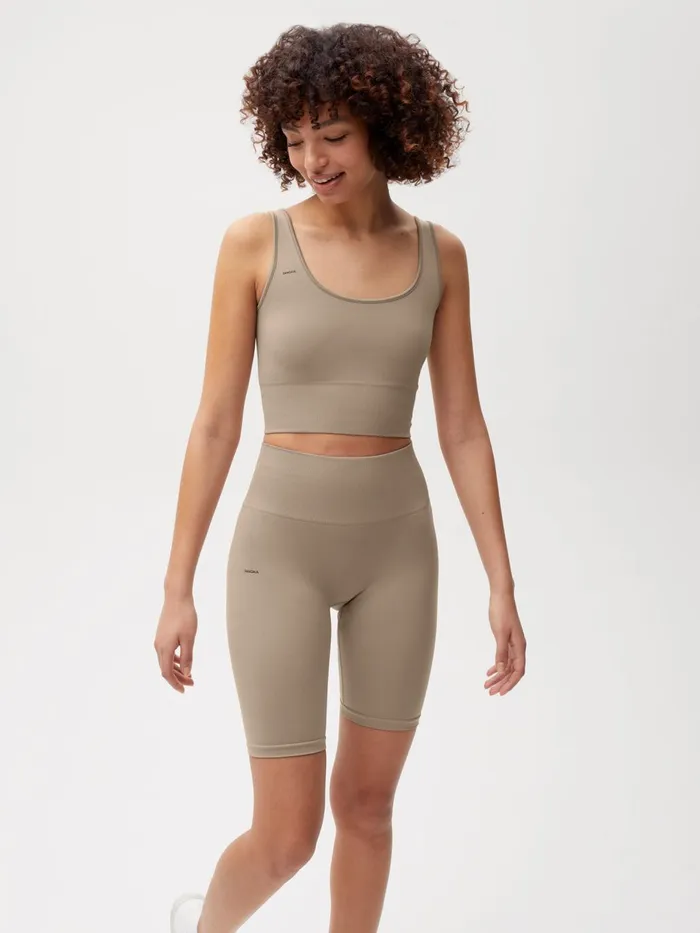 PANGAIA Activewear Bike Shorts 20 Taupe Women Activewear