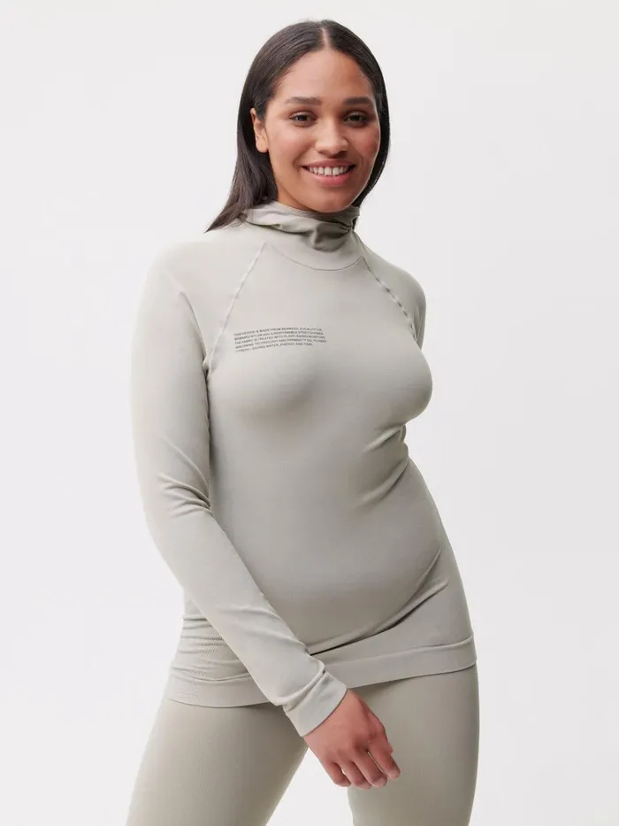 PANGAIA Activewear Hoodie Stone Women Hoodies