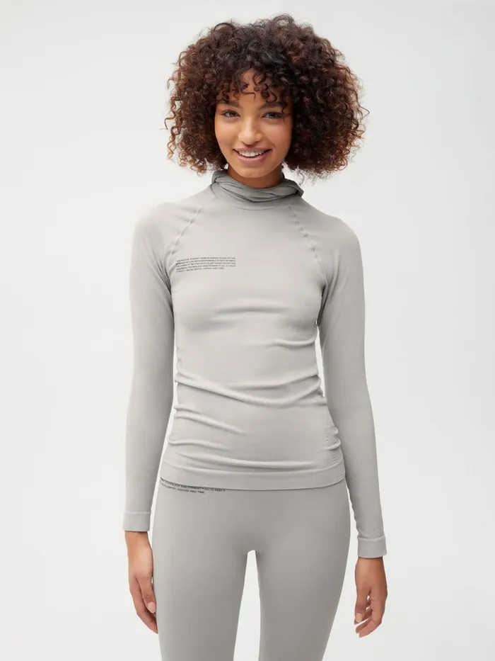 PANGAIA Activewear Hoodie Stone Women Hoodies