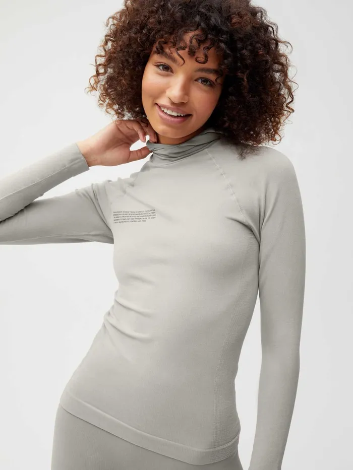 PANGAIA Activewear Hoodie Stone Women Hoodies