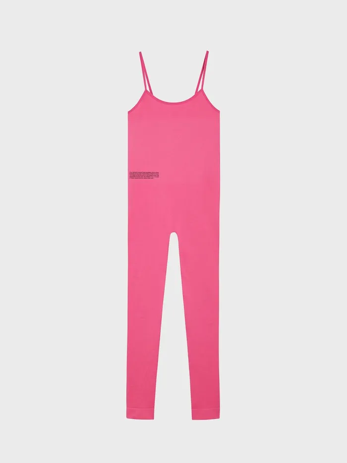 PANGAIA Activewear Jumpsuit Flamingo Pink Women Dresses and Jumpsuits