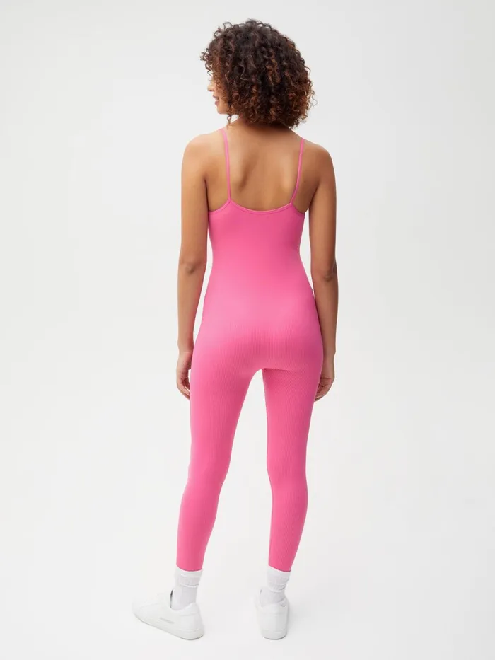 PANGAIA Activewear Jumpsuit Flamingo Pink Women Dresses and Jumpsuits
