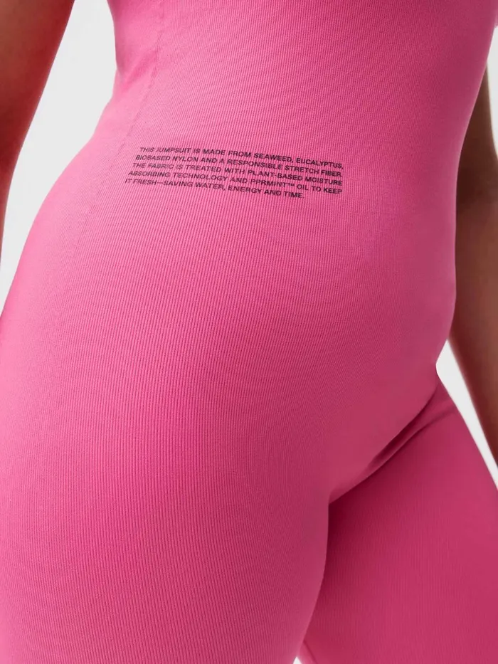 PANGAIA Activewear Jumpsuit Flamingo Pink Women Dresses and Jumpsuits