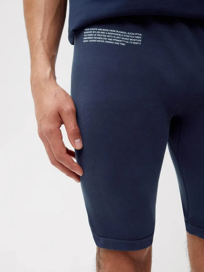 PANGAIA Activewear Shorts Navy Blue Men Activewear