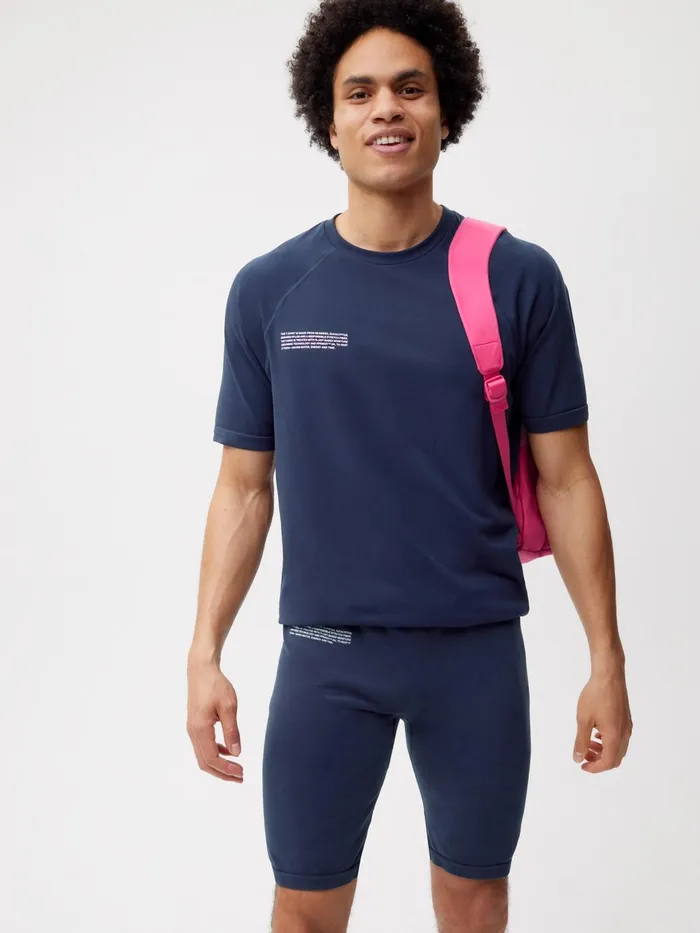 PANGAIA Activewear Shorts Navy Blue Men Activewear