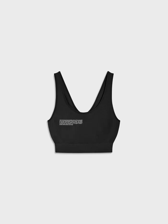 PANGAIA Activewear Sports Bra Black Women Activewear