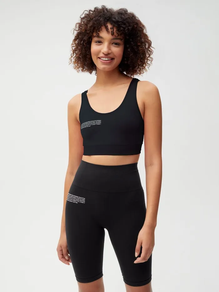 PANGAIA Activewear Sports Bra Black Women Activewear