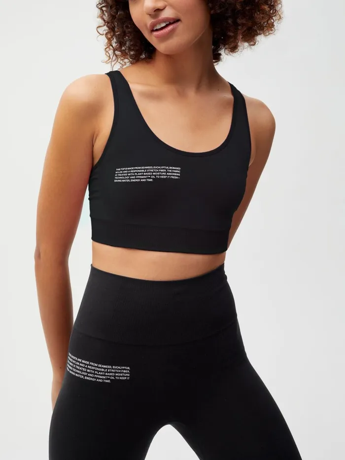PANGAIA Activewear Sports Bra Black Women Activewear