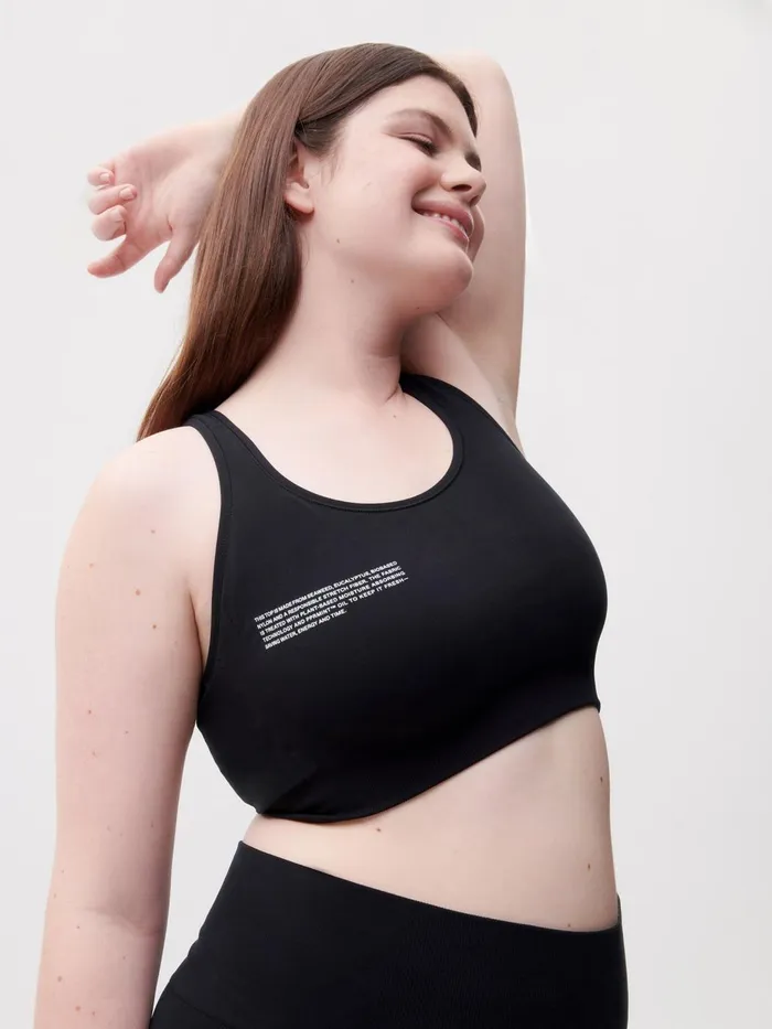 PANGAIA Activewear Sports Bra Black Women Activewear