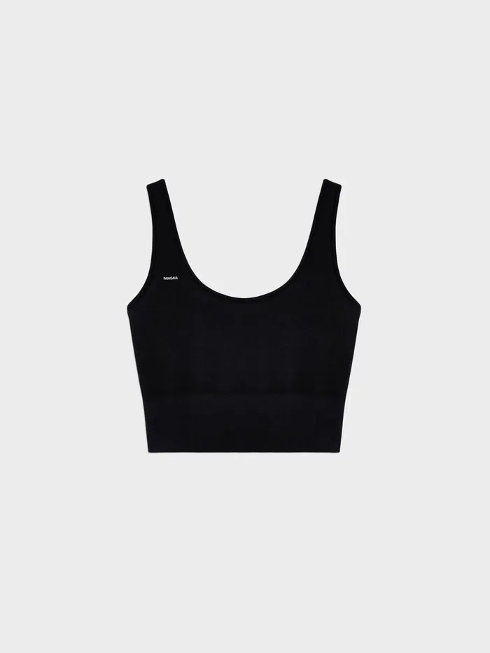 PANGAIA Activewear Sports Tank Bra 20 Black Women Tshirts and Tops