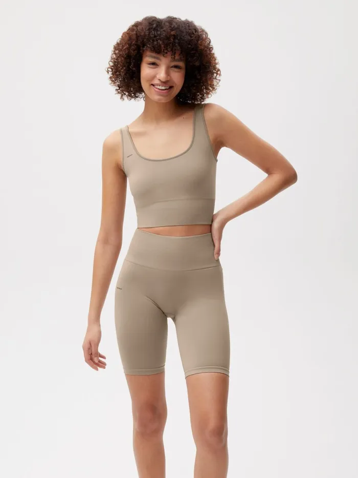 PANGAIA Activewear Sports Tank Bra 20 Taupe Women Activewear