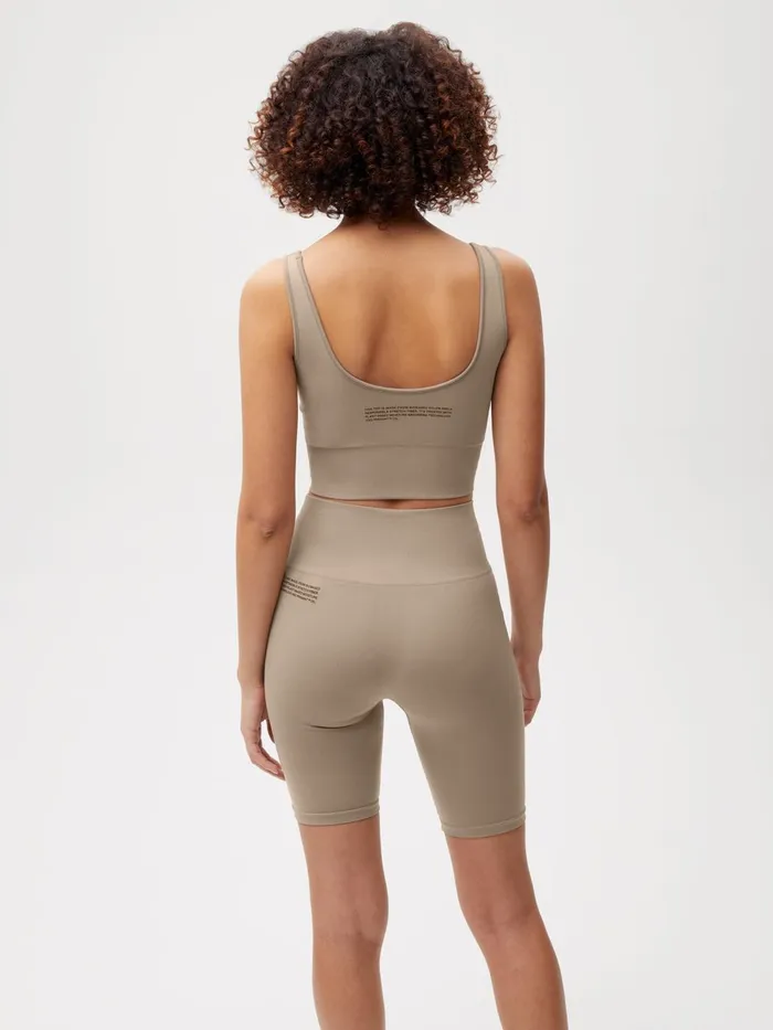 PANGAIA Activewear Sports Tank Bra 20 Taupe Women Activewear