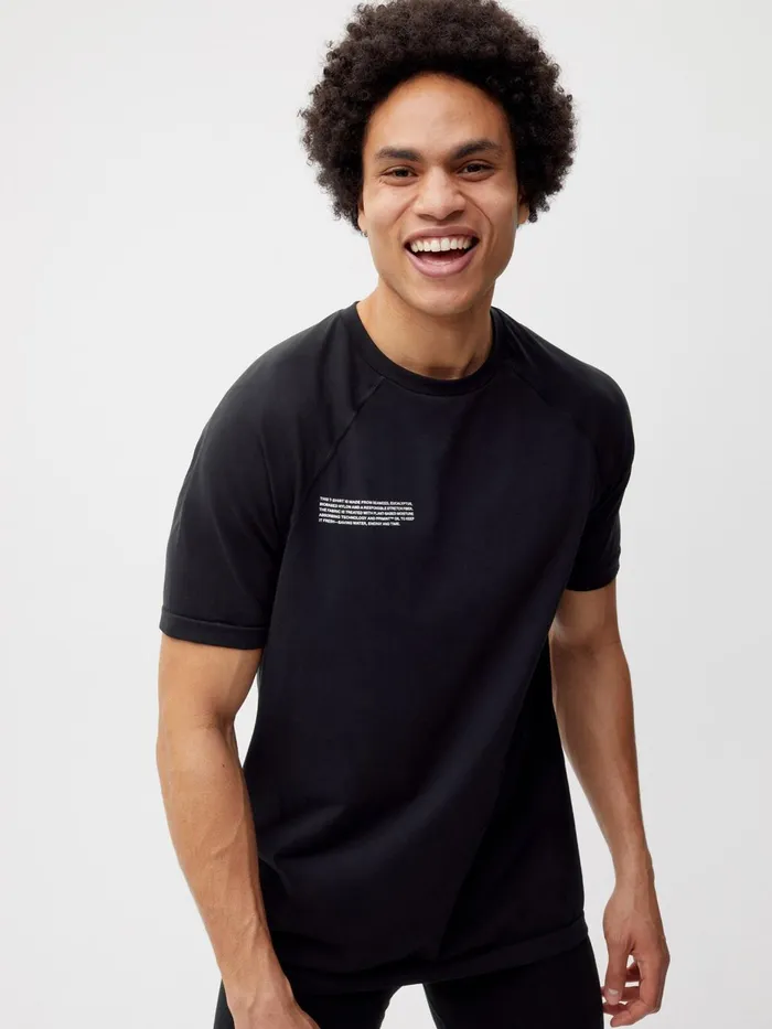 PANGAIA Activewear Tshirt Black Men Tshirts and Tops