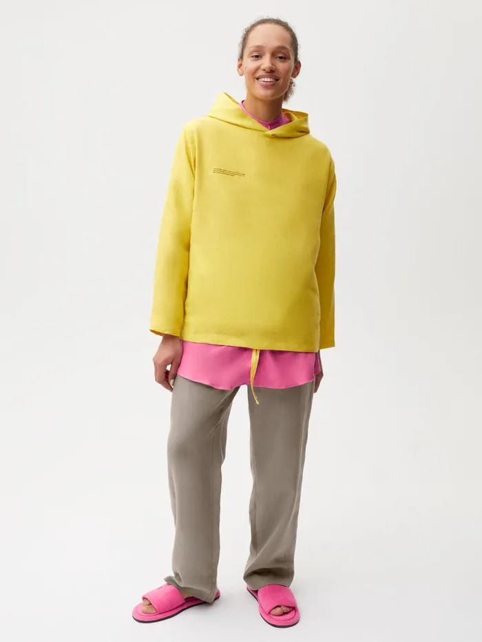 PANGAIA Aloe Linen Hoodie Sunshine Yellow Women Hoodies