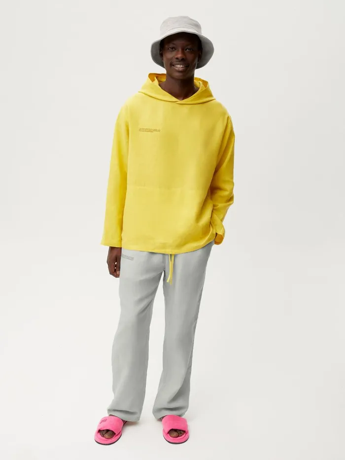 PANGAIA Aloe Linen Hoodie Sunshine Yellow Women Hoodies