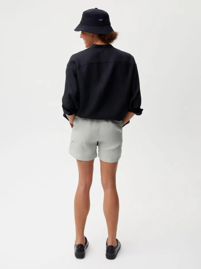 PANGAIA Aloe Linen Shorts Limestone Women Shorts