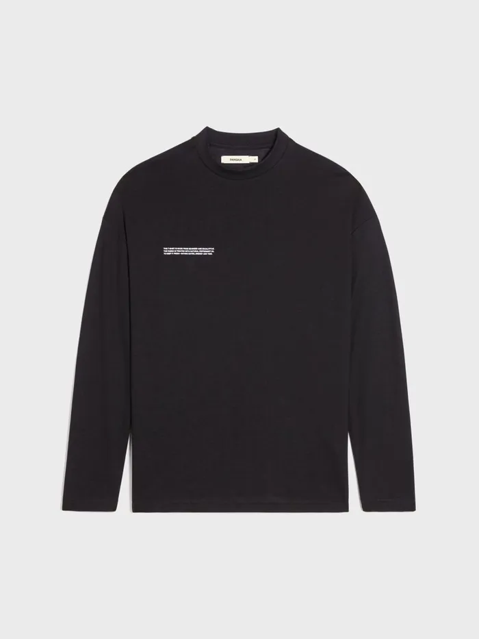 PANGAIA CFIBER Pure Long Sleeve Tshirt Black Men Tshirts and Tops
