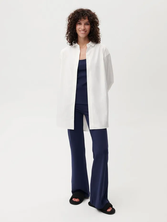 PANGAIA Collared Shirt Off White Men Tshirts and Tops