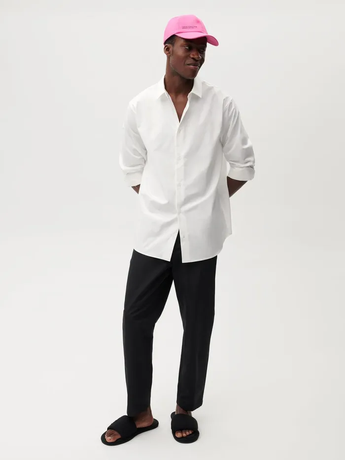 PANGAIA Collared Shirt Off White Men Tshirts and Tops