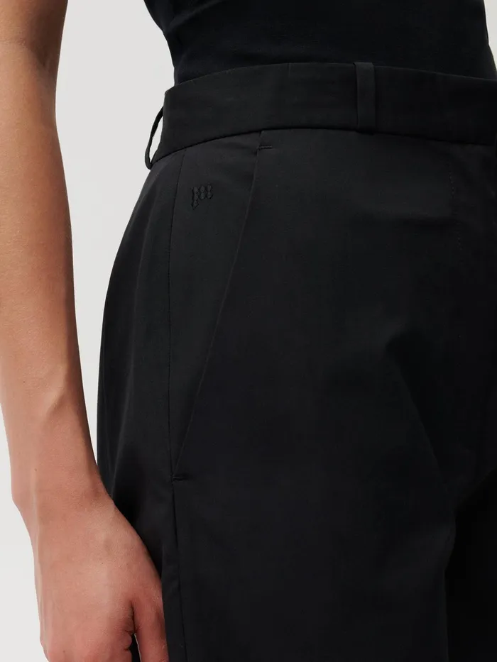 PANGAIA Cotton Pants Black Women Track Pants and Pants