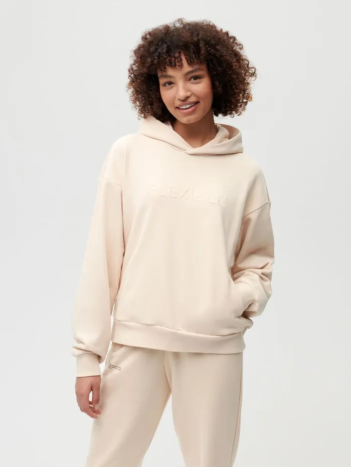 PANGAIA Flexible Hoodie Sand Men Hoodies
