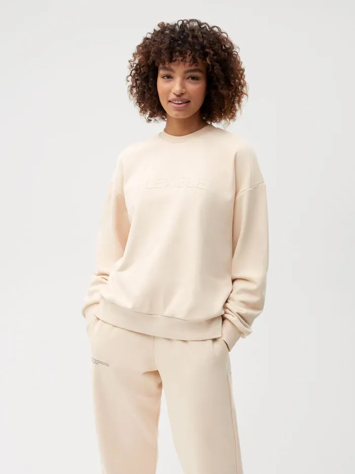 PANGAIA Flexible Sweatshirt Sand Men Sweatshirts