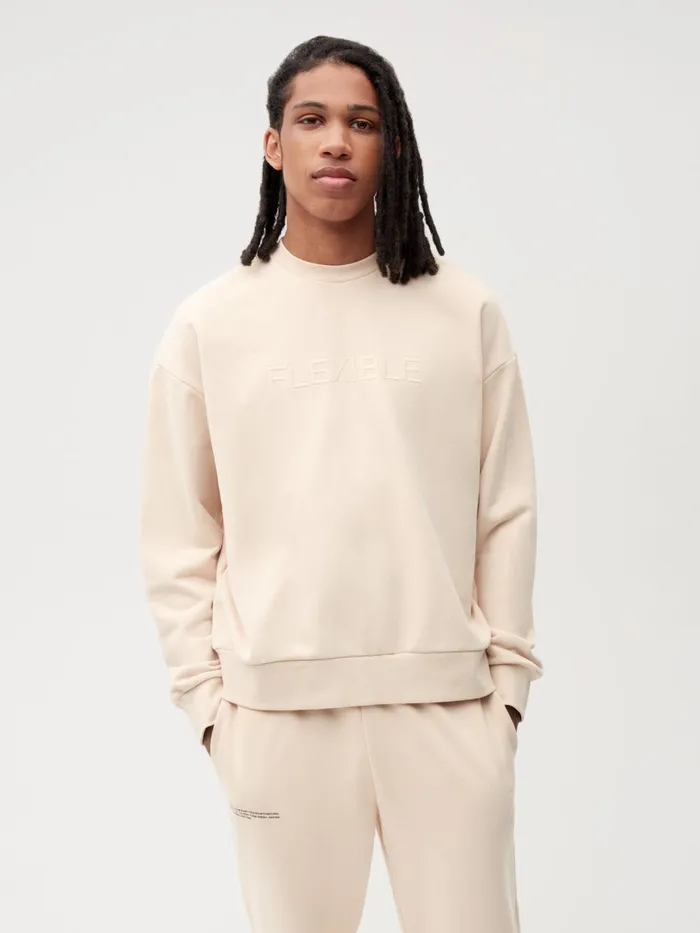 PANGAIA Flexible Sweatshirt Sand Men Sweatshirts