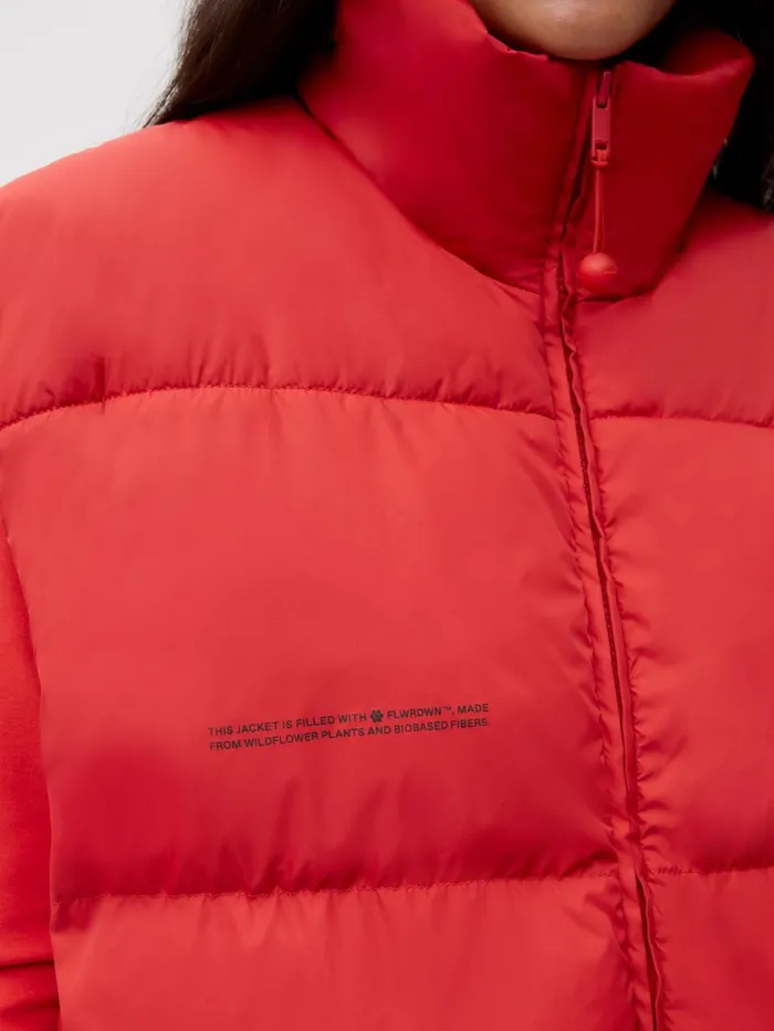 PANGAIA FLWRDWN Channeled Gilet Apple Red Men Jackets and Outerwear