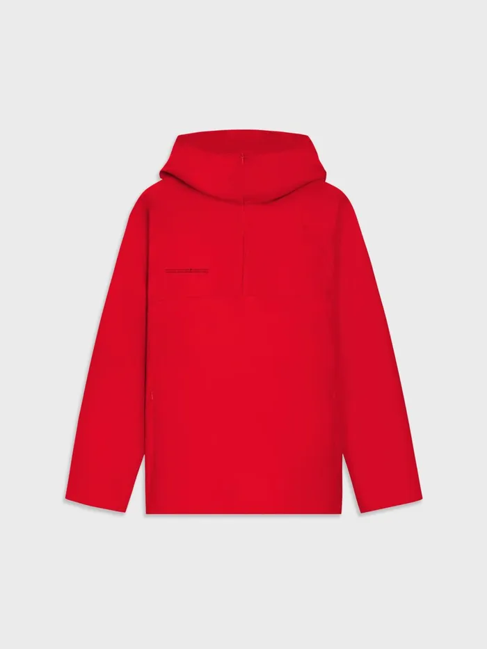PANGAIA FLWRDWN Lite Half Zip Jacket Apple Red Women Jackets and Outerwear