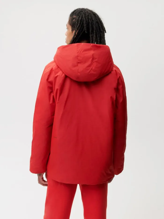 PANGAIA FLWRDWN Lite Half Zip Jacket Apple Red Women Jackets and Outerwear