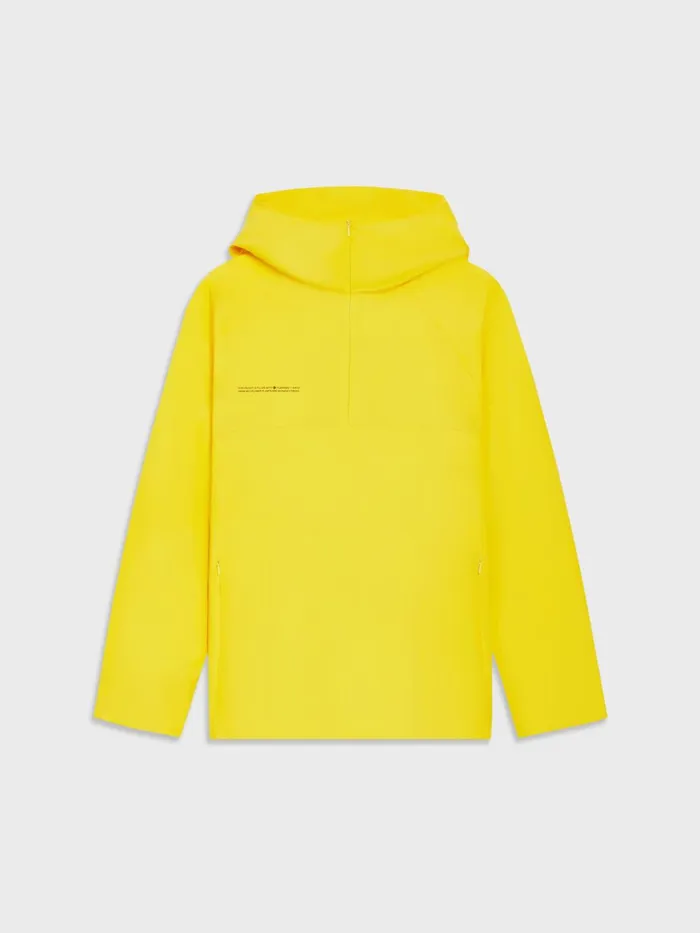 PANGAIA FLWRDWN Lite Half Zip Jacket Saffron Yellow Men Jackets and Outerwear PANGAIA FLWRDWN Lite Half Zip Jacket Saffron Yellow Men Jackets and Outerwear