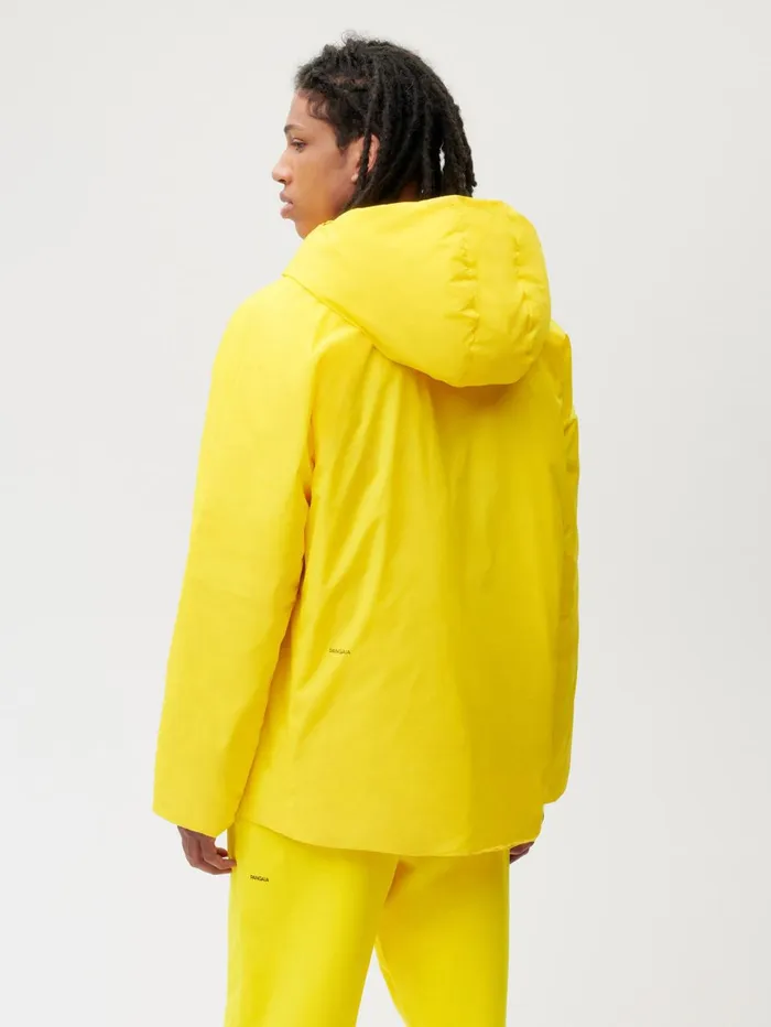 PANGAIA FLWRDWN Lite Half Zip Jacket Saffron Yellow Men Jackets and Outerwear