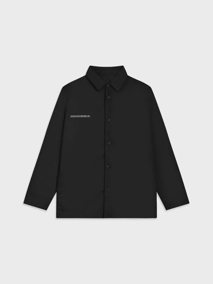 PANGAIA FLWRDWN Lite Shirt Jacket Black Men Jackets and Outerwear