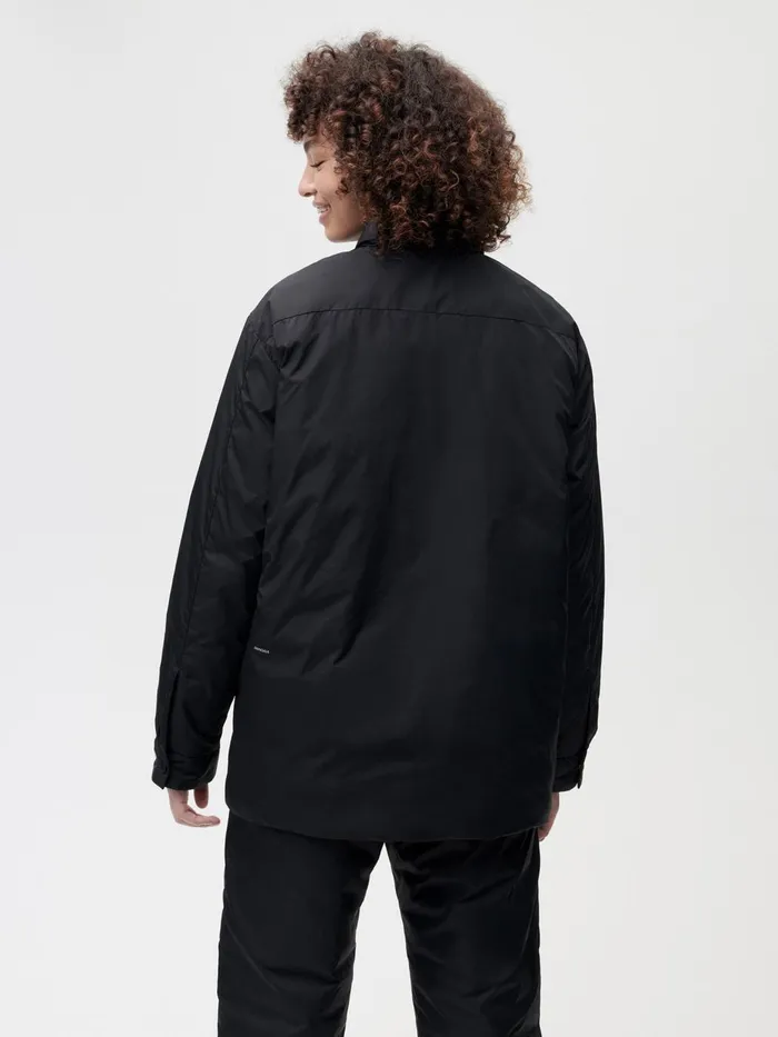 PANGAIA FLWRDWN Lite Shirt Jacket Black Men Jackets and Outerwear